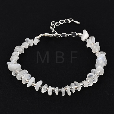 Natural Moonstone Beads Bracelets for Women BJEW-H623-02S-07-1