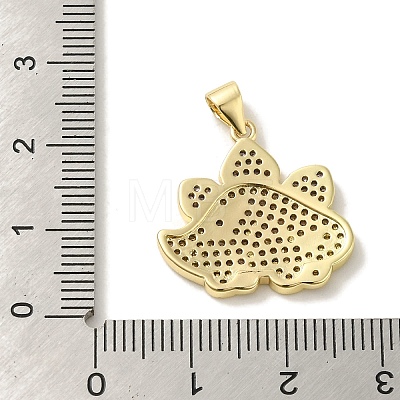 Brass Micro Pave Cubic Zirconia Pendants KK-Z042-18G-03-1