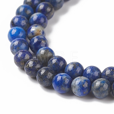 Natural Lapis Lazuli Round Beads Strands G-I181-09-4mm-1