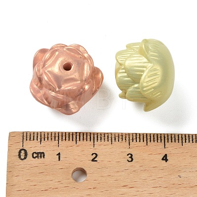 UV Plating & Spray Painted Opaque Acrylic Beads OACR-G047-02-1