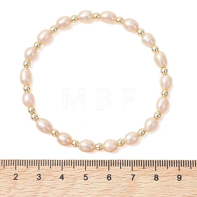 Natural Cultured Freshwater Pearl Beads Stretch Bracelets for Women BJEW-JB13540-02-1
