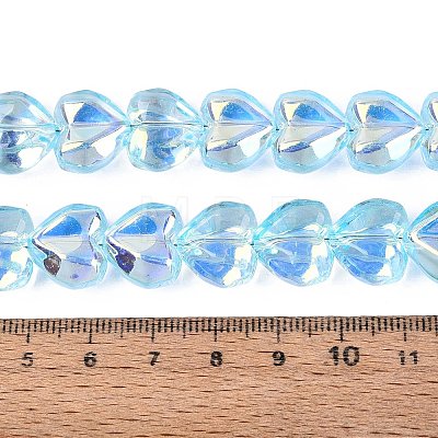 Electroplate Transparent Glass Beads Strands EGLA-N056-01A-04-1