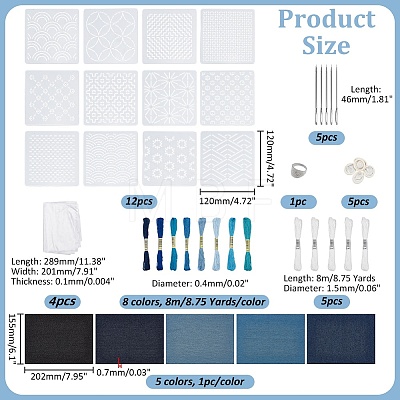 1 Bag DIY Embroidery Starter Kits DIY-WR0004-85-1