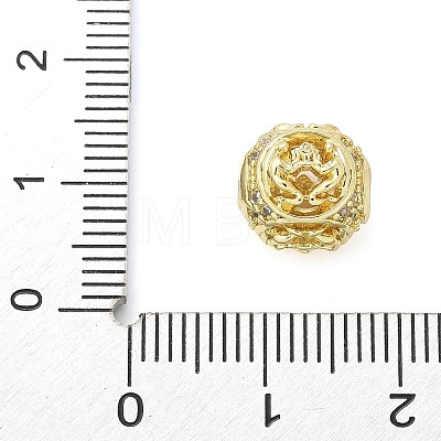 Brass Micro Pave Cubic Zirconia Beads KK-Z095-04G-03-1