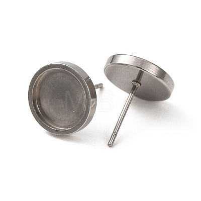 304 Stainless Steel Stud Earring Settings STAS-L195-02A-01-A-1