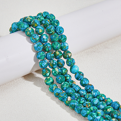 HOBBIESAY 6 Strands Synthetic Turquoise Beads Strands G-HY0001-28-1