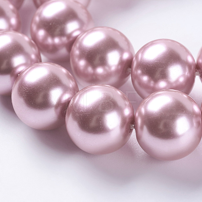 Eco-Friendly Dyed Glass Pearl Round Beads Strands HY-A002-14mm-RB109-1