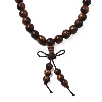 Mala Bead Bracelet X-WOOD-T030-02-1