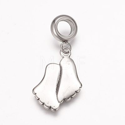 304 Stainless Steel European Dangle Charms OPDL-K001-14AS-1