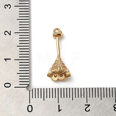 Brass Micro Pave Cubic Zirconia Pendant Bails KK-F865-12G-1