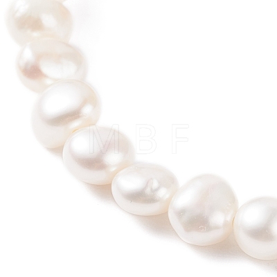 Gemstone Chips & Natural Pearl Stretch Bracelet BJEW-JB07651-1