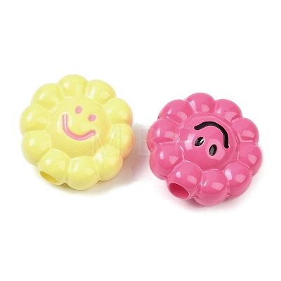 Opaque Acrylic Enamel Beads OACR-I029-04-1