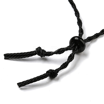 Adjustable Braided Waxed Polyester Cord Macrame Pouch Necklace Making NJEW-TAC0008-03-1