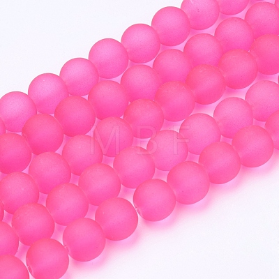 Transparent Glass Bead Strands X-GLAA-S031-10mm-35-1