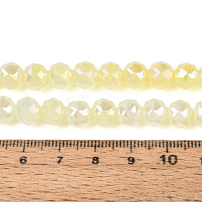 Anti-Tarnish Electroplate Glass Beads Strands GLAA-N064-8mm-02-1