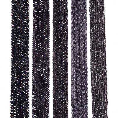 Electroplate Glass Beads Strands EGLA-A044-T6mm-B15-1