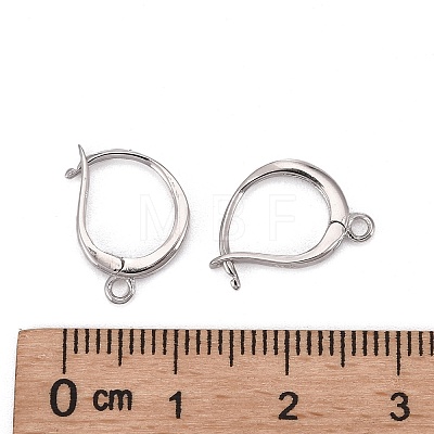 Rhodium Plated 925 Sterling Silver Leverback Earring Findings STER-I017-087P-1