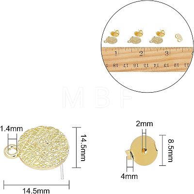 Alloy Stud Earring Findings PALLOY-NB0001-98-1