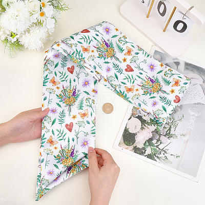 1Pc Flower Printed Polyester Wrap Lady Belts AJEW-CP0009-89A-1