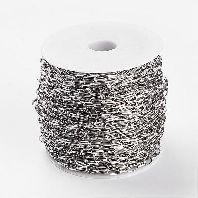 Iron Paperclip Chains CH-R025-10x5mm-P-1