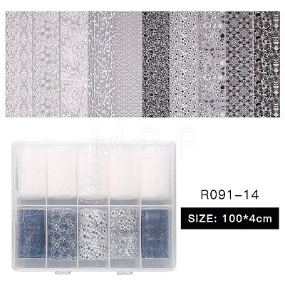 10Rolls 2 Colors Nail Art Transfer Stickers MRMJ-R091-14-1