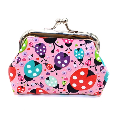 Ladybug Printed Cloth Kiss Lock Wallets PW-WG6DBBF-03-1