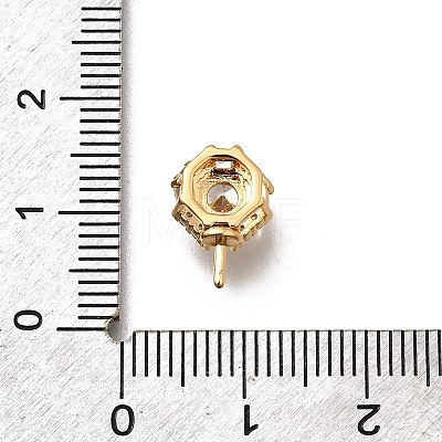 Brass Micro Pave Cubic Zirconia Peg Bails KK-K378-69G-1