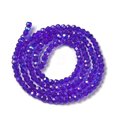 Electroplate Transparent Glass Beads Strands EGLA-A035-T3mm-L06-1