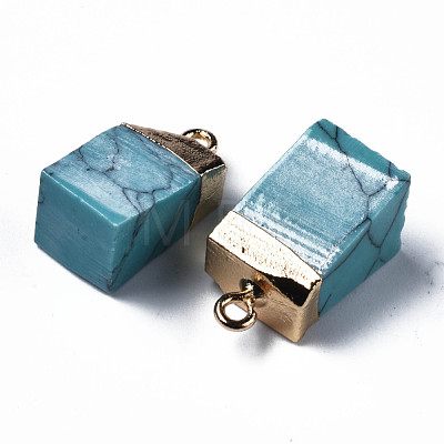Synthetic Turquoise Pendants G-Q998-035C-1