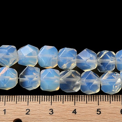 Opalite Star Cut Round Beads Strands G-M418-C19-01-1