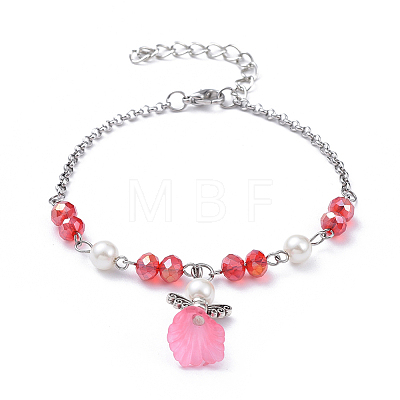 Charm Bracelets BJEW-JB05191-M-1
