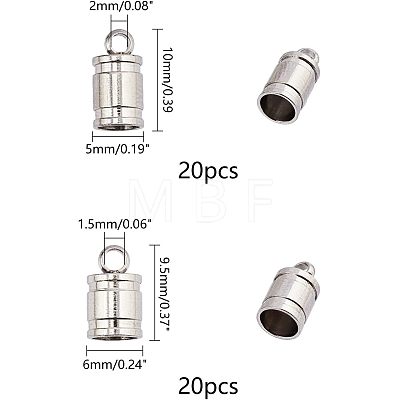 Unicraftale 304 Stainless Steel Cord Ends STAS-UN0009-54P-1