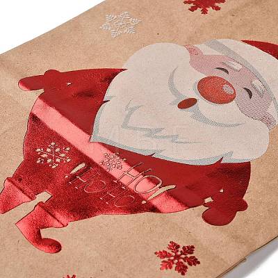 Christmas Theme Hot Stamping Rectangle Paper Bags CARB-F011-02F-1