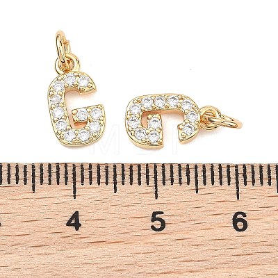 SHEGRACE Brass Micro Pave Clear Cubic Zirconia Pendants XGRQ29758-394G-G-1