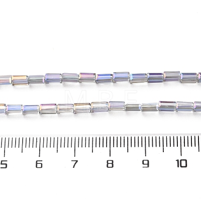 Electroplate Transparent Glass Beads Strands EGLA-H106-01A-FR01-1