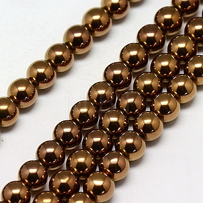 Electroplate Non-magnetic Synthetic Hematite Beads Strands G-J169A-3mm-M-1