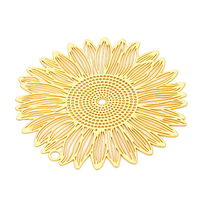 Brass Filigree Big Pendants KKC-T003-13G-1