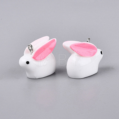 Spray Painted Opaque Resin Pendants RESI-TAC0030-01A-1