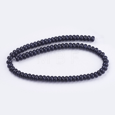 Synthetic Blue Goldstone Beads Strands X-G-S105-8mm-22-1