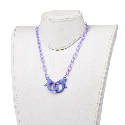 Personalized ABS Plastic Cable Chain Necklaces NJEW-JN02850-03-1