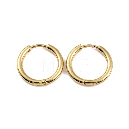 Ion Plating(IP) 304 Stainless Steel Huggie Hoop Earrings EJEW-M218-04B-G-1