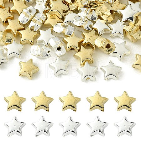 100Pcs 2 Colors CCB Plastic Beads CCB-FS0001-02-1