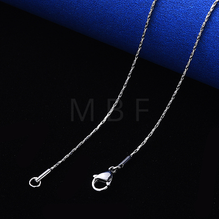 Non-Tarnish 304 Stainless Steel Boston Link Chain Necklace NJEW-S420-006D-P-1