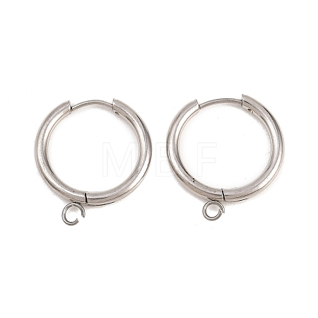 316 Stainless Steel Huggie Hoop Earring Findings EJEW-B158-01E-P-1