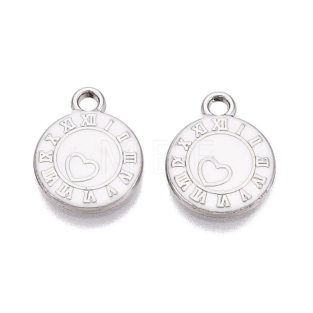 Rack Plating Alloy Enamel Pendants ENAM-N070-01A-01P-03-1
