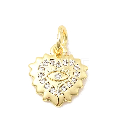Brass Micro Pave Cubic Zirconia Charms KK-C139-25A-G-1