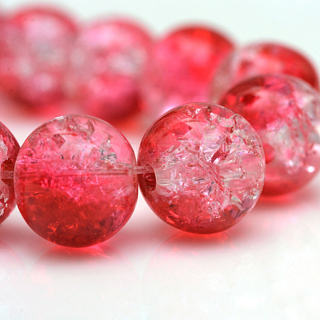 Baking Paint Crackle Glass Beads Strands X-CCG-S001-4mm-15-1
