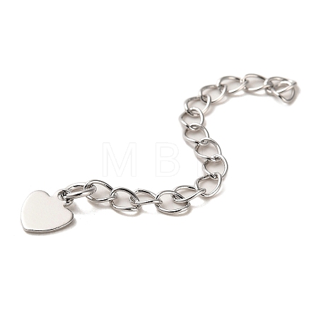 Rack Plating Brass Curb Chain Extender KK-Q807-09P-1