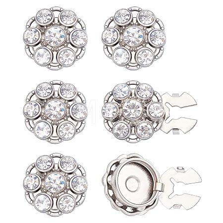 6Pcs Zinc Alloy Cufflinks BUTT-ME0001-36B-1