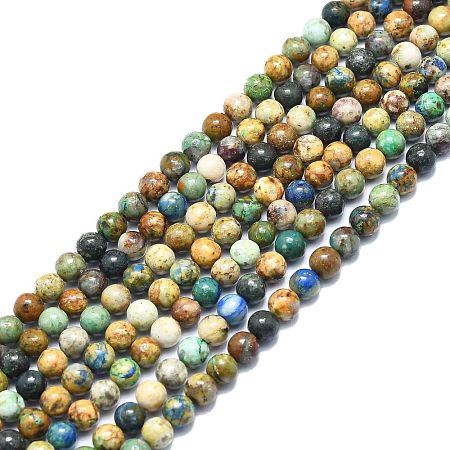 Natural Chrysocolla and Lapis Lazuli Beads Strands G-F715-105A-1